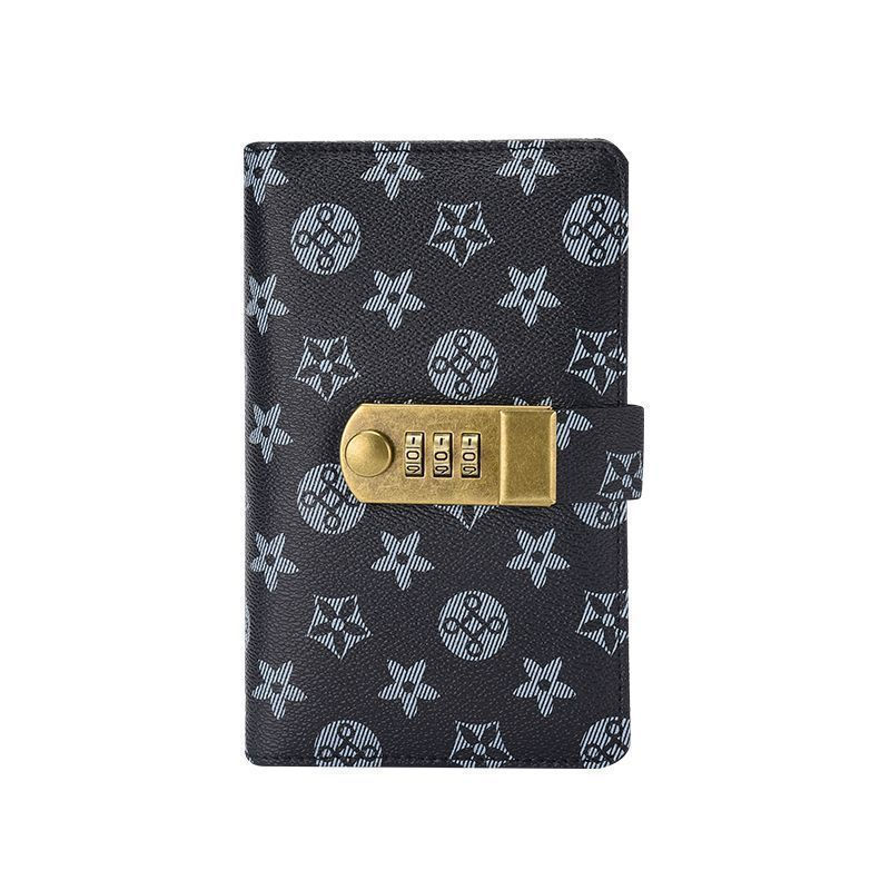 TB Spot Goods#Money Saving Magic Password Lock Leather Waterproof Money Book Banknote Collection Fol