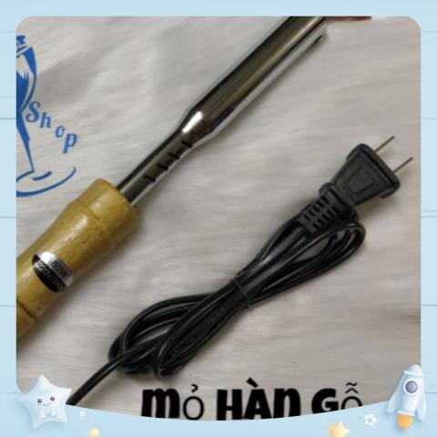 Mỏ hàn cán gỗ 75w và 80w mỏ hàn đầu dẹt 75w và 80w