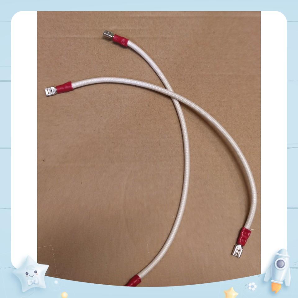 [Ảnh thật] dây chịu nhiệt 4mm kèm 2 đầu cốt bấm sẵn 5-250, 2 sợi dây chịu nhiệt 4mm dài 25cm