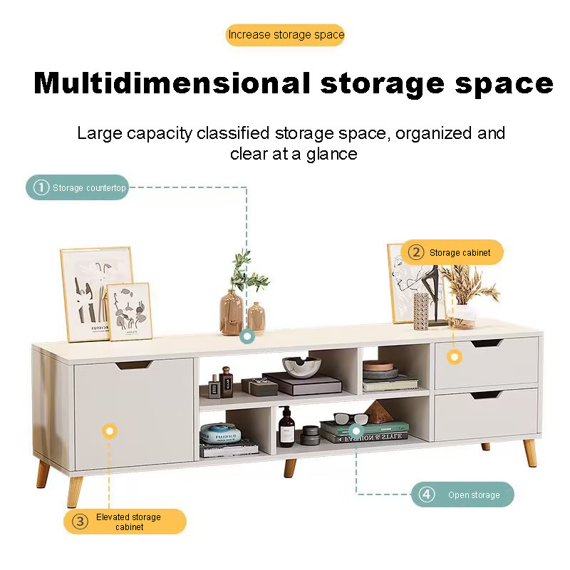 Kệ tivi gỗ kệ trang trí 2 ngăn phòng ngủ hiện đại MDF bền đẹp chống mối mọt tiết kiệm diện tích phòng khách | BigBuy360 - bigbuy360.vn