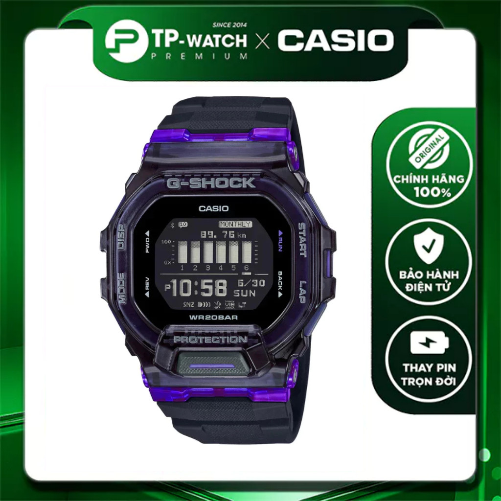 Đồng Hồ Nam Dây Nhựa Casio G-Shock GBD-200SM-1A6DR Bluetooth GBD-200SM-1A6 Chính Hãng
