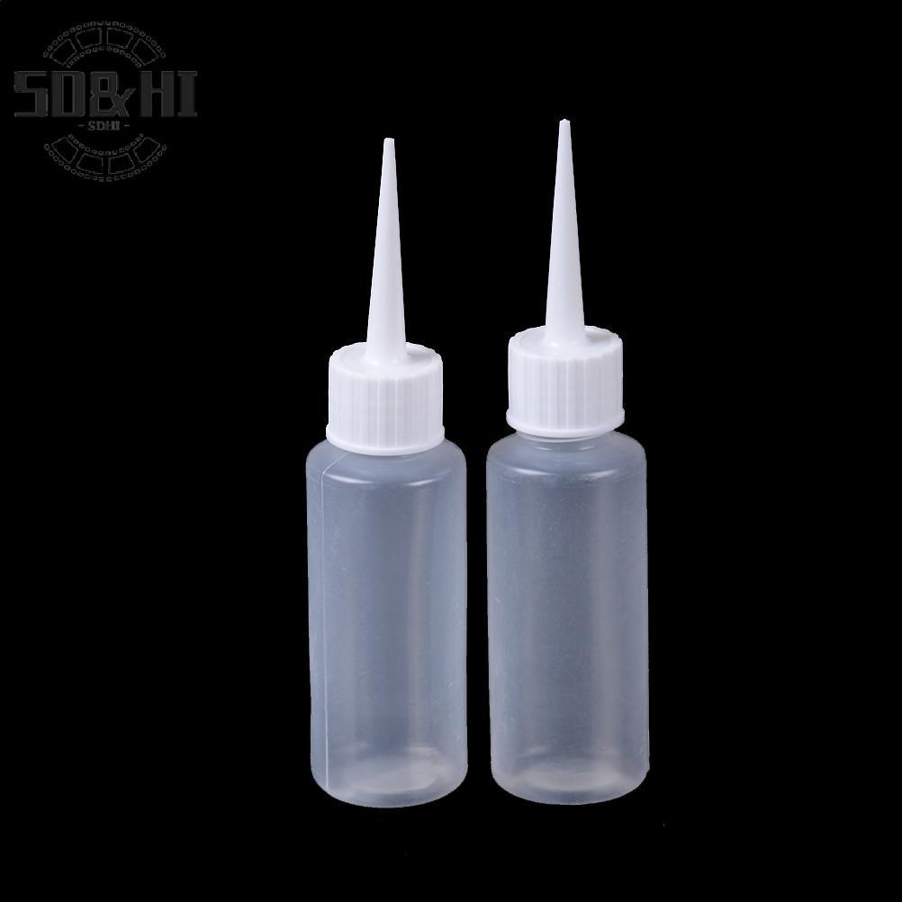 [SD & HI] 2 Chai nhỏ giọt rỗng 50ml Chai lỏng có thể bóp được Chai nhỏ giọt bằng nhựa Needle2 chiếc 