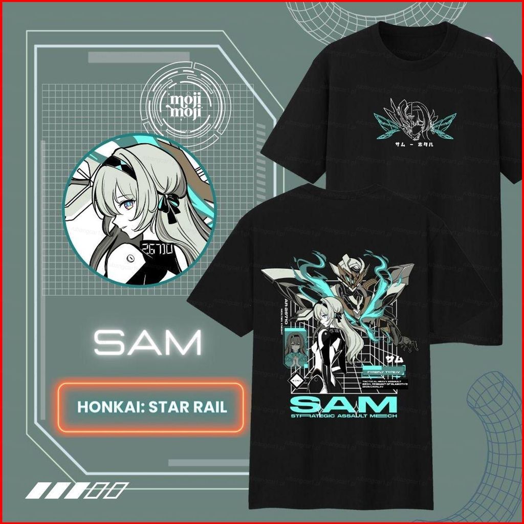 Áo ThunAnime Firefly Honkai Star Rail, Vải Họa Tiết Full Graphic, Phù Hợp Cosplay Mùa Hè