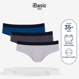 Combo 3 quần lót nam iBasic brief tam giác thun lạnh PANM111