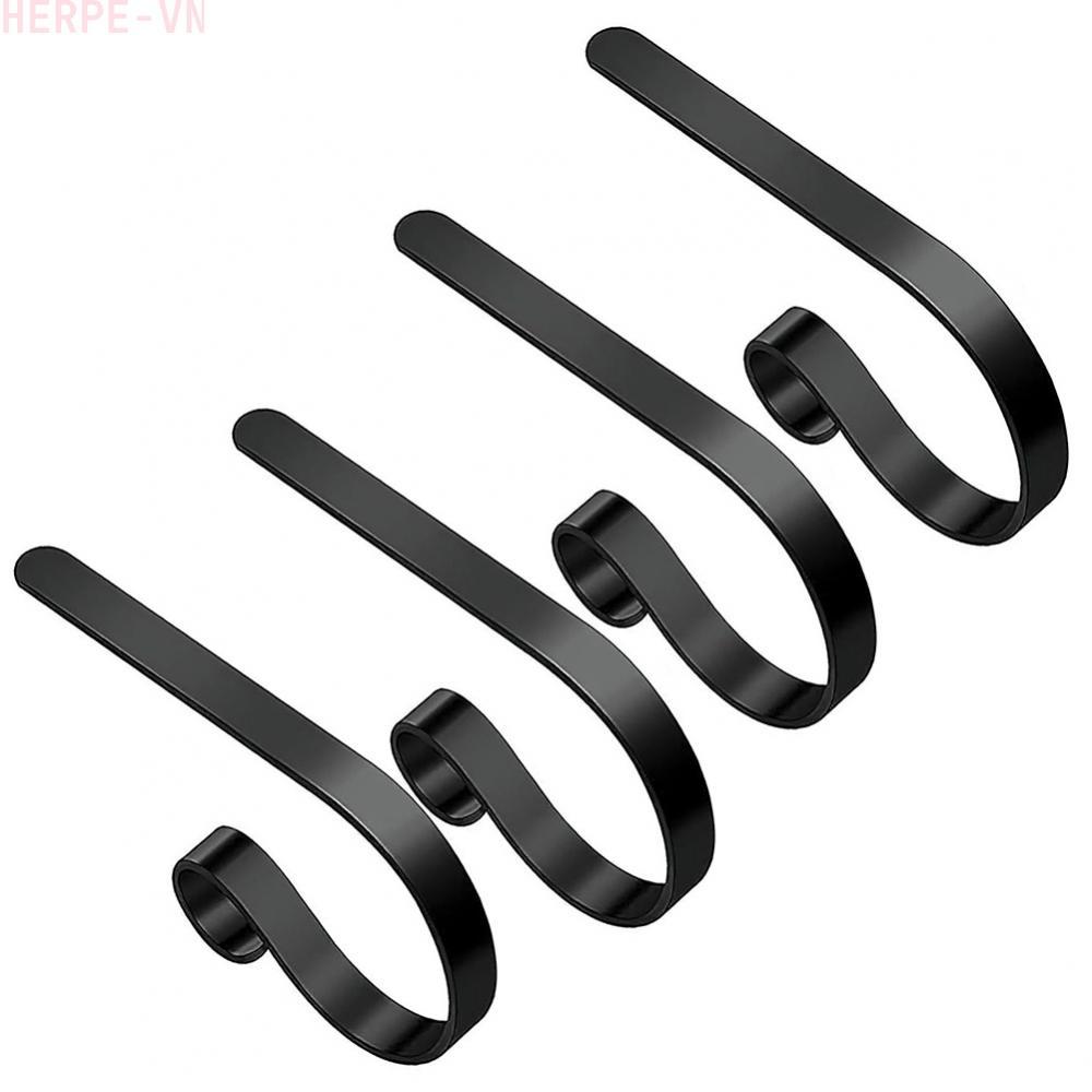 [HERPEVN]Christmas Stocking Hooks Elegant Scroll Accents Festive Stocking Display[Ready stock]