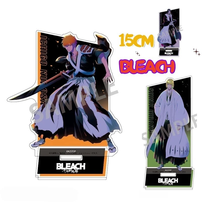 Standee Anime Bleach mô hình Acrylic 15cm nhân vật Ichigo Kurosaki Shinji Byakuya trang trí bàn học 