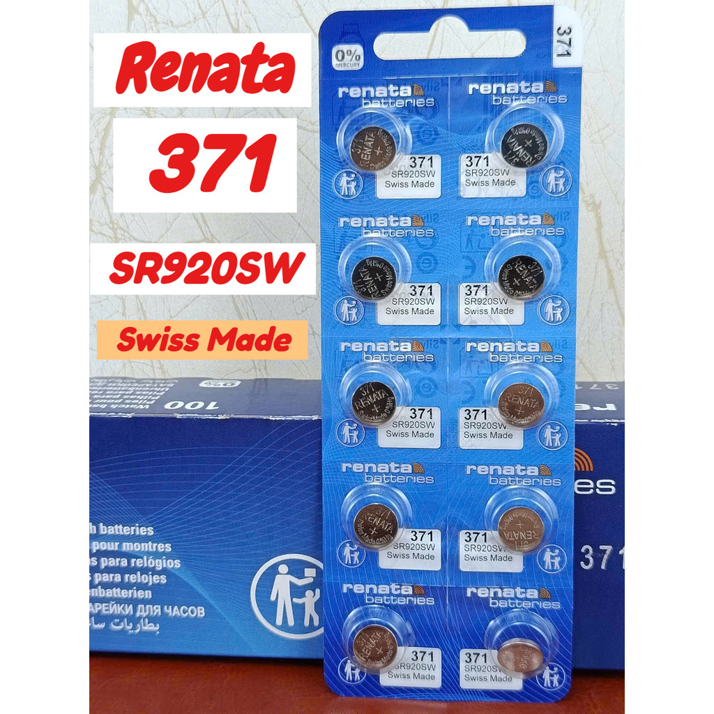 Pin Đồng Hồ Renata SR920SW 371 ( Silver Oxide) - Hàng Chính Hãng, Chất Lượng Cao -Thụy Sĩ