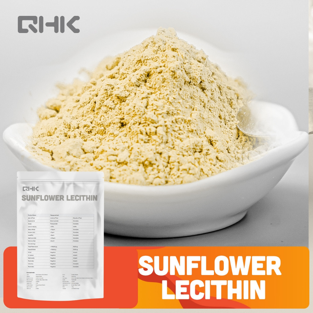 Sunflower Lecithin Non GMO Phospholipids > Bộ ổn định chất nhũ hóa phụ gia thực phẩm 90% 500g Gói đô