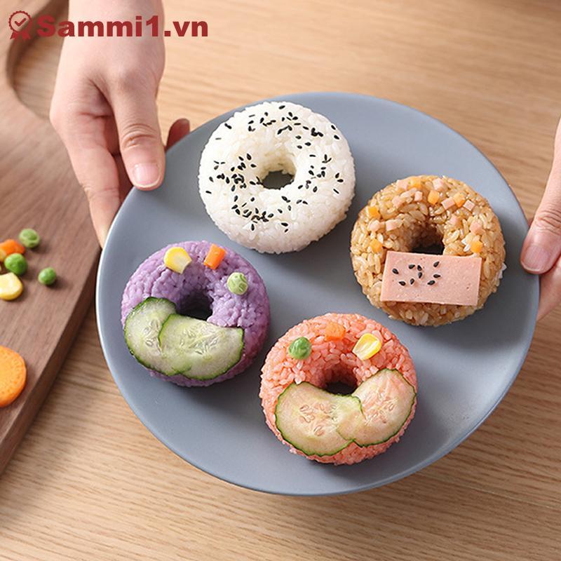 ZK Donut Bánh Tròn Cơm Bóng Máy Làm Khuôn Sushi Chống Dính DIY Bento Set Cho Trẻ Em Nhà Bếp VN