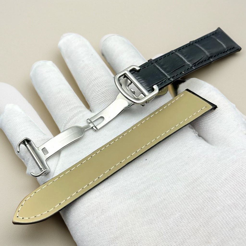 Dây đeo đồng hồ nam da thật phù hợp cho nữ Cartier Langqin Mega West Railway City IWC DW Kingdom