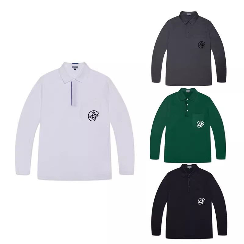 GFORE Golf - Áo Thun Nam Tay Dài Cổ Đứng, Nhanh Khô Thoáng Khí, Mã QNE6