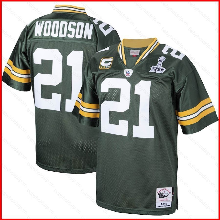 Jersey Bóng Đá Green Bay Packers Charles Woodson - Áo Thun Thể Thao Plus Size