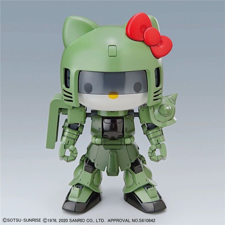 Showdown Hàng Nhanh HELLO KITTY HELLO KITTY Đồng Thương Hiệu Zaku Lắp Ráp Mô Hình Gundam Bracket 8,2