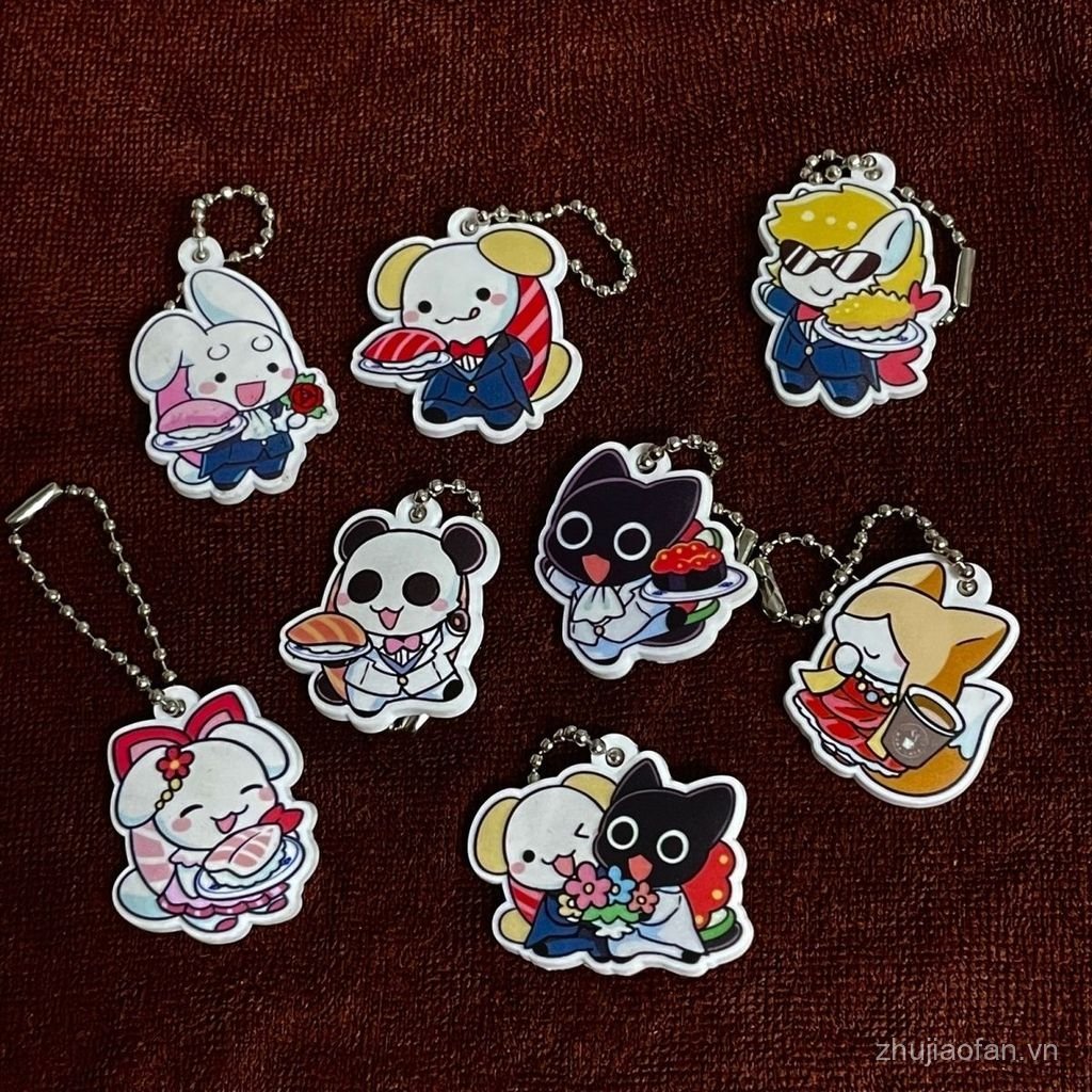 [Chives] Số lượng lớn chính hãng KURA Animal Sushi Đồ chơi viên nang giới hạn Hoạt hình Mặt dây chuy