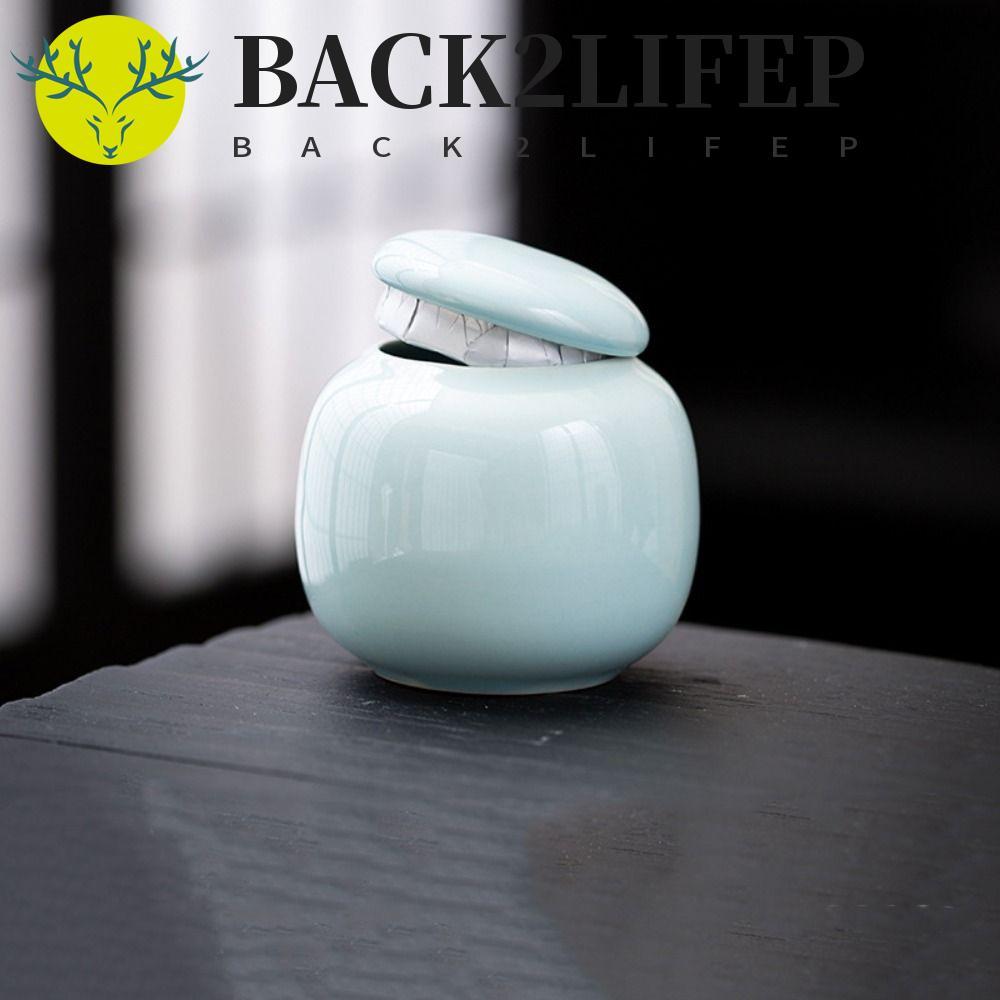 Bình đựng trà BACK2LIFEP, Bình gốm men màu rỗng đóng chai phụ, Hộp trà Mini kín thanh lịch Kem Rouge