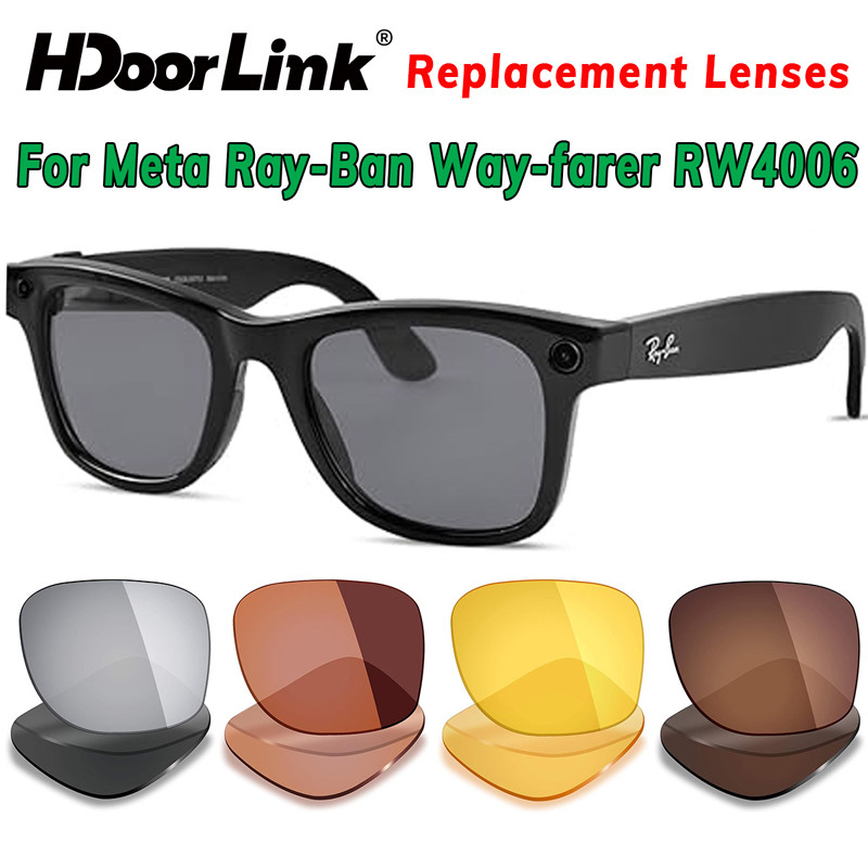 Ống kính thay thế HdoorLink cho kính râm Meta Ray-Ban Wayfarer RW4006 AI