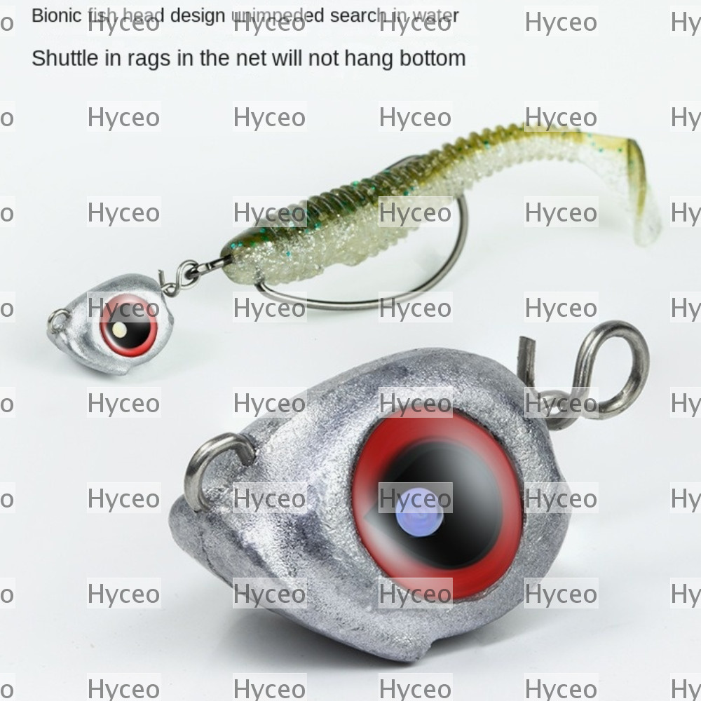 HYCEO Chì Đầu Mồi, Jig Head Big Eyes Swimbait Jig Heads, 2025 dạ quang 3.5g / 5g / 7g / 10g Mềm Giun