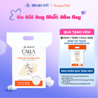  Bông tẩy trang làm sạch da Bông Bạch Tuyết Calla tròn 3D 500gr - 1100 miếng gói 