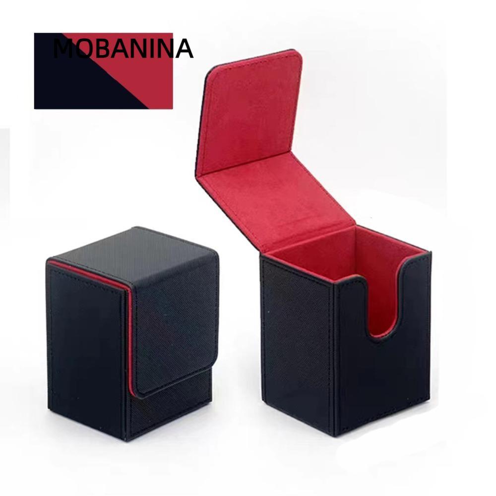 MOBANINA Deck Box, PU Organizer Game MTG Trading Card Holder, Collection Box Protectors Collectible 
