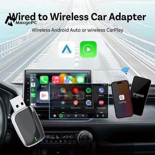 [Max-t] Bộ chuyển đổi tự động CarPlay Android không dây 2in1 Hộp AI Plug & Play Kết nối tự động Tương thích với 99% ô tô cho đài phát thanh ô tô mới