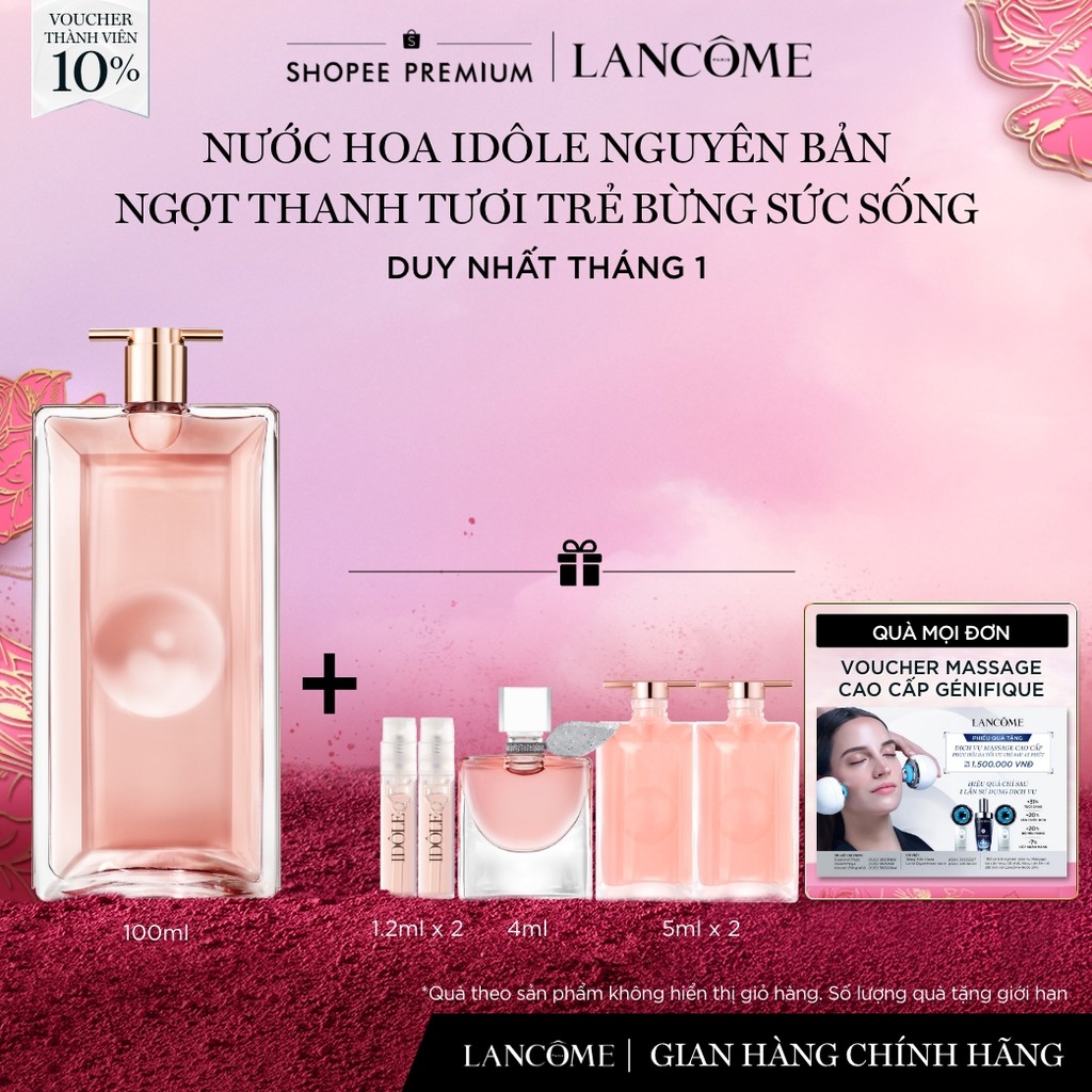  Nước Hoa Lancome Idôle Nguyên Bản 100ml Ngọt Thanh Tươi Trẻ Bừng Sức Sống 