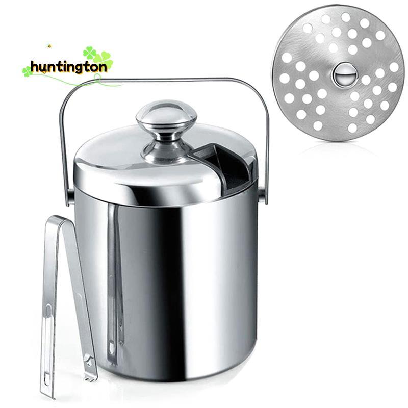 Xô đá có nắp, Xô đá hai lớp có nắp, bằng thép không gỉ, Xô đá cách nhiệt 1,3 lít