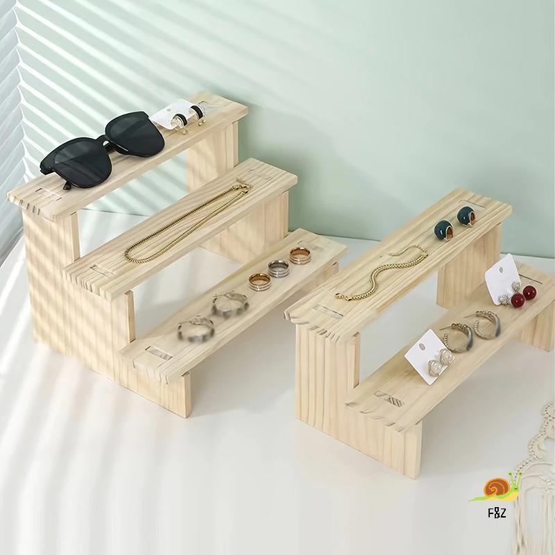 F & Z Gỗ Hiển Thị Riser Gỗ Hiển Thị Riser Đứng Cho Món Tráng Miệng Các Bức Tượng Nhỏ Conutertop Tran