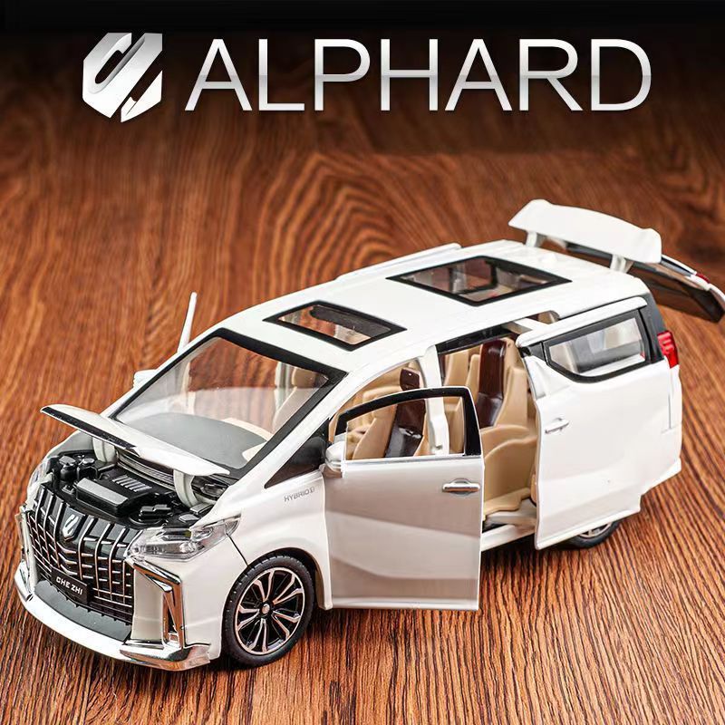 New Product#[1.7Ten Thousand People Collection]Alphard Car Model Six-Door Children's Inertia Music T