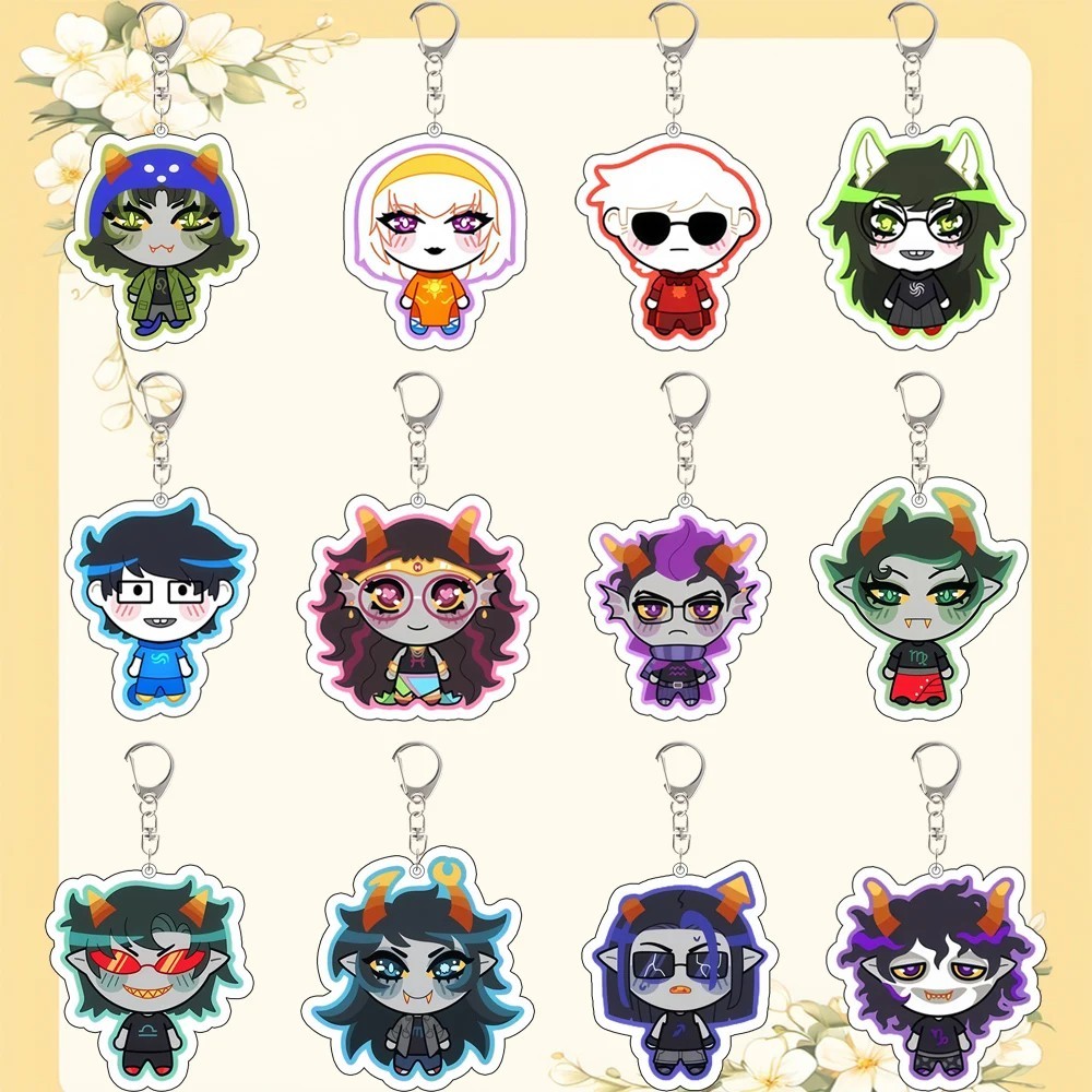 Móc khóa Homestuck Mica Acrylic mô hình Vriska Serket Gamzee Makara Kanaya Maryam Terezi Pyrope Fefe
