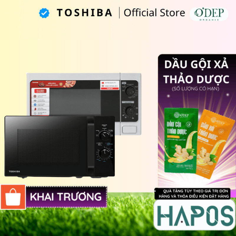 Lò vi sóng Toshiba MWP-MM20P(WH)/ MWP-MM20P(WH) - Hàng chính hãng, bảo hành 12 tháng - HAPOS HSA