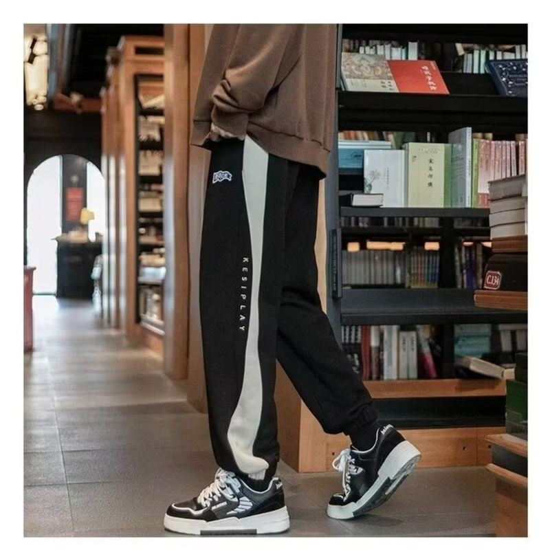 Quần Âu Nam Style Streetwear Mỹ, In Chữ Thêu, thoáng mát
