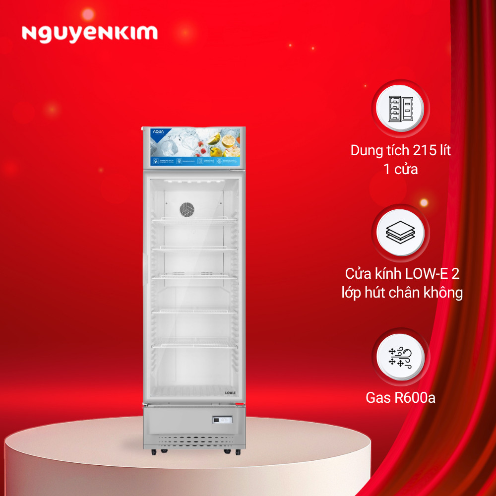 Tủ mát Aqua 215 lít AQS-AF340S - Hàng chính hãng