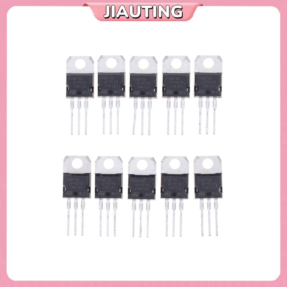 Jiauting 10 CÁI P75NF75 P75N75 STP75NF75 TO-220 bóng bán dẫn oril Jiating