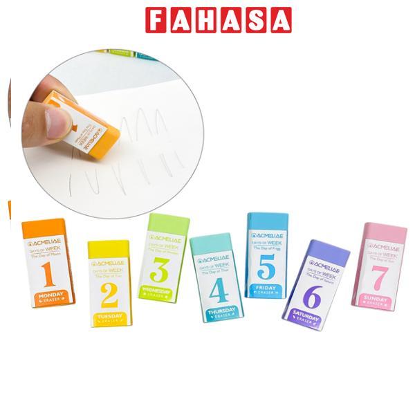 Bộ 7 Gôm Tẩy Màu - Days Of Week Eraser - Acmeliae ER-6080