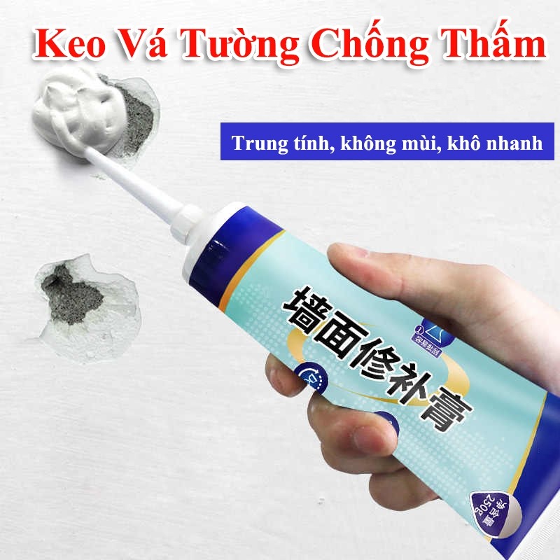 Keo vá tường BTOOL keo dán sửa chữa tường tuýp 250g màu xanh dương có kèm dụng cụ chống thấm chống m
