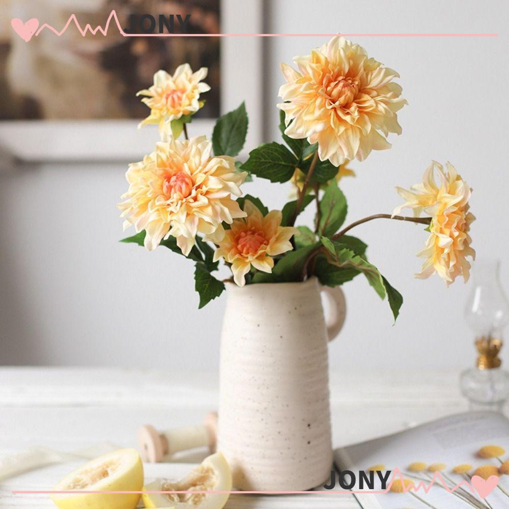 JONYPH Nhân Tạo Hoa Dahlia, Chất Liệu Sắp Xếp Hoa Nhiều Màu Sắc Cảm Ứng Thật Dahlia, Sắp Xếp Hoa Han