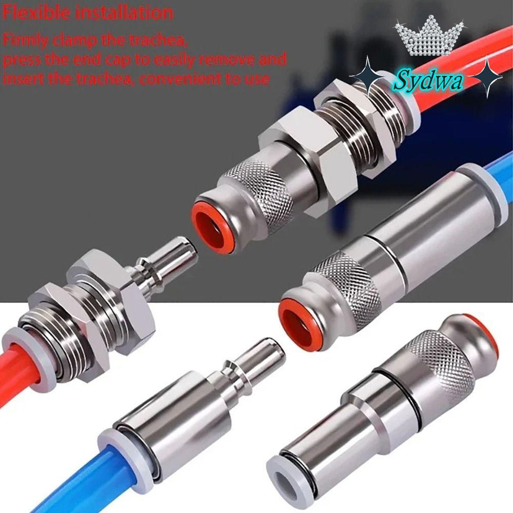 SYDWA 1 Đầu nối nhanh khí quản, KK2P / KK2S-04H-06H-04E-06E-06E Ống PU Khớp nối nhanh, Lắp ống đồng 