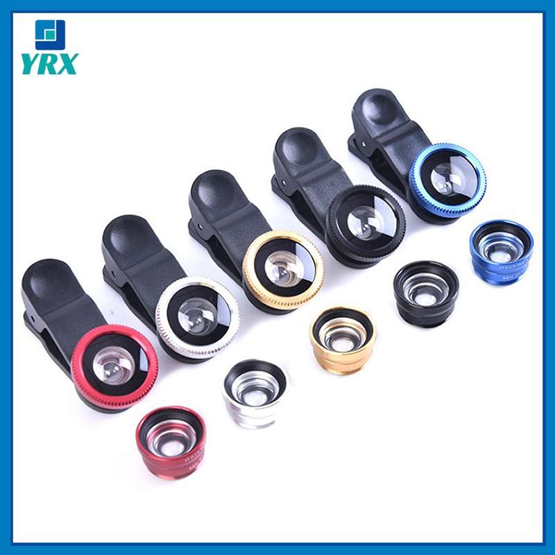 Camera chung ống kính điện thoại YRX 3In1 cho điện thoại thông minh Ống kính mắt cá góc rộng và Bộ c