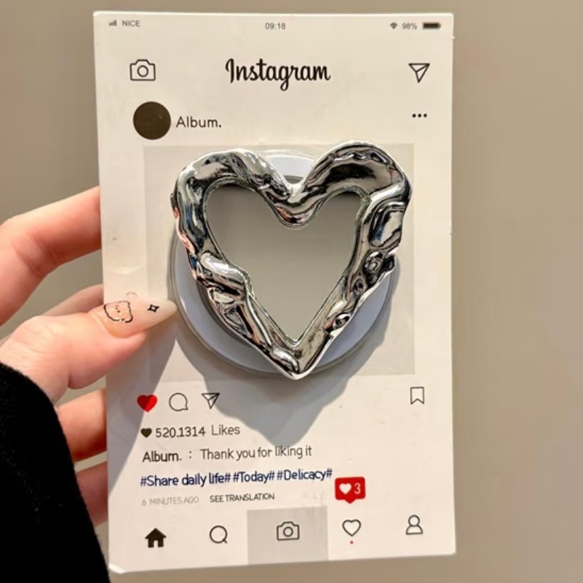 popsocket popsocket magsafe Ins Style Niche Twisted Love Mirror Giá đỡ từ tính Thích hợp cho MagSafe