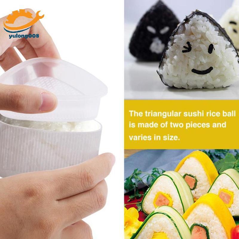 [MR] 2 Khuôn Làm Sushi DIY Onigiri Cơm Bóng Thực Phẩm Báo Chí Mẫu Khuôn Sushi DIY Dụng Cụ Khuôn TH