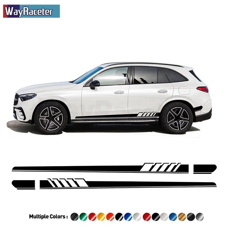 2 Chiếc Phiên Bản 1 Cửa Sọc Váy Miếng Dán Cho Xe Mercedes Benz GLC Class 2023 X254 C254 AMG GLC63 GL