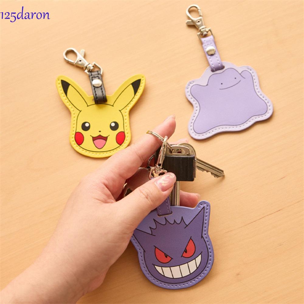 DARON1 Pikachu Access Card Holder, Vỏ bảo vệ Móc khóa Pokemon Cat Móc khóa, Phim hoạt hình sáng tạo 