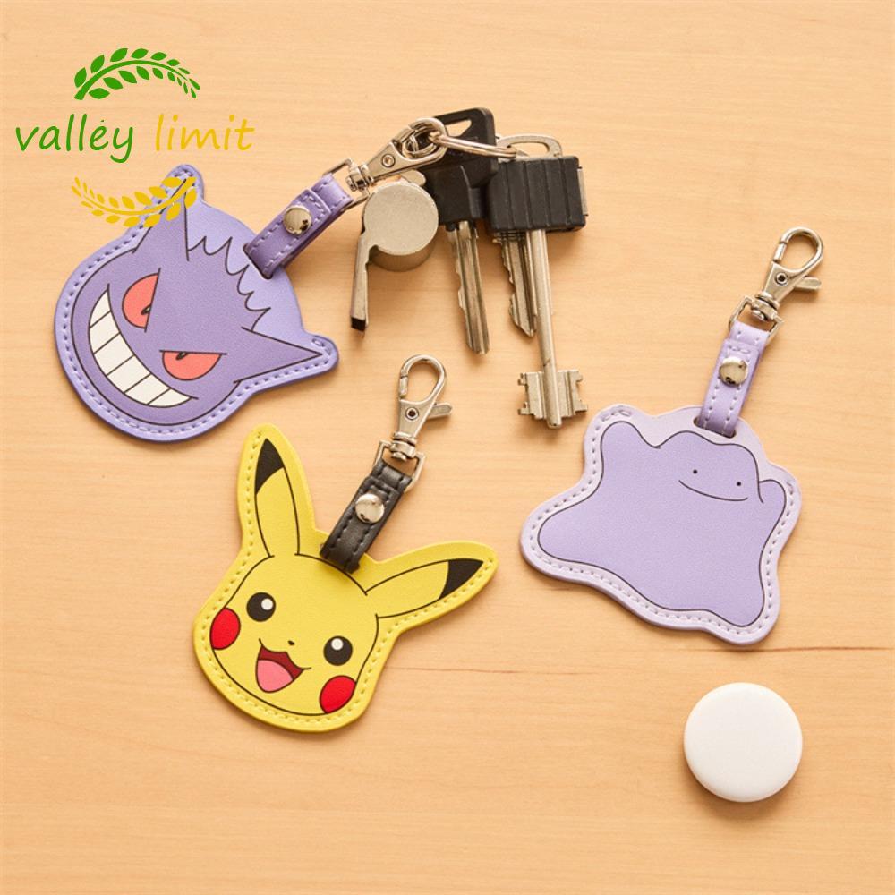 valley limit Hộp đựng thẻ truy cập VALLEY LIMIT Pikachu, Móc khóa mèo Pokemon Kawaii bằng da, Hộp bả