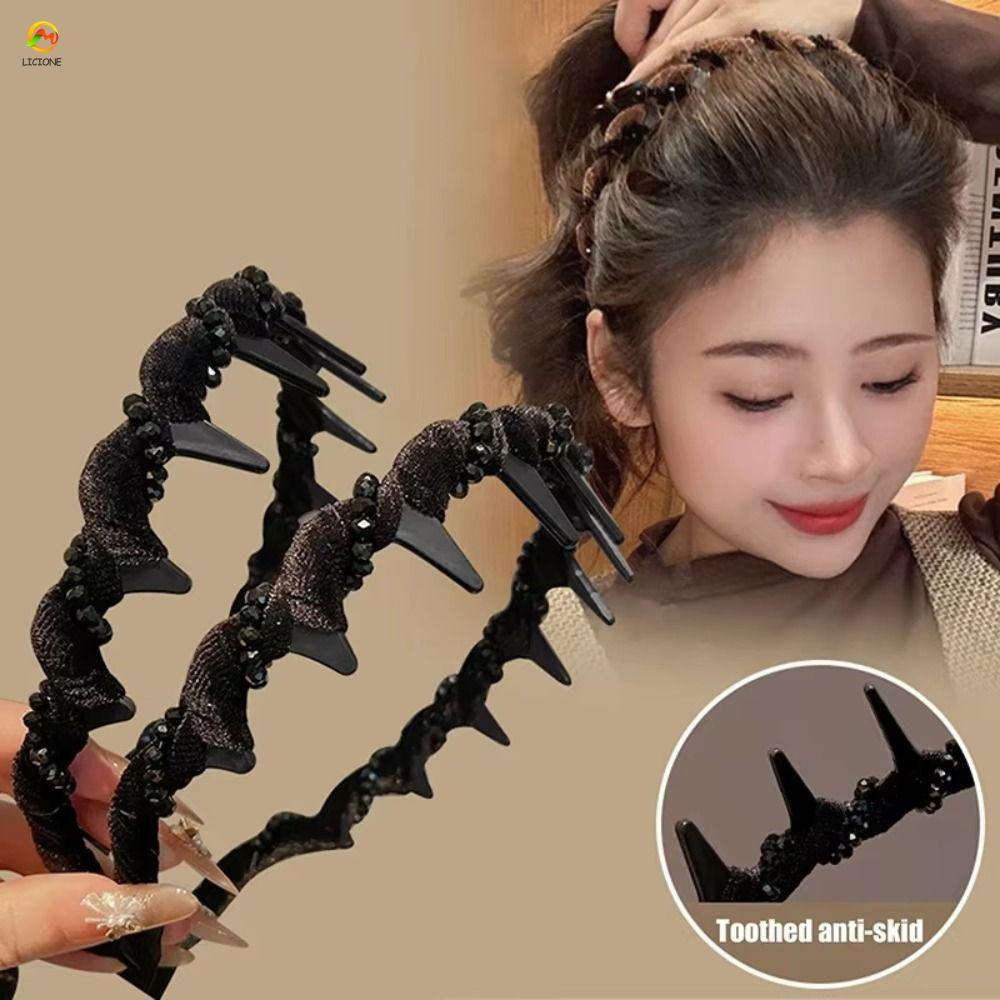 Băng đô ECHOG Wave có đính cườm, Băng đô nam cao lông tơ có răng, Băng đô nam châm cao cấp phong các