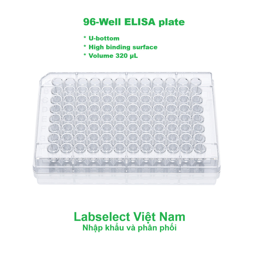 Đĩa ELISA 96 giếng 320μL, đáy U/ V, bề mặt liên kết cao, mầu trong, ELISA plate, LABSELECT LABTECH S