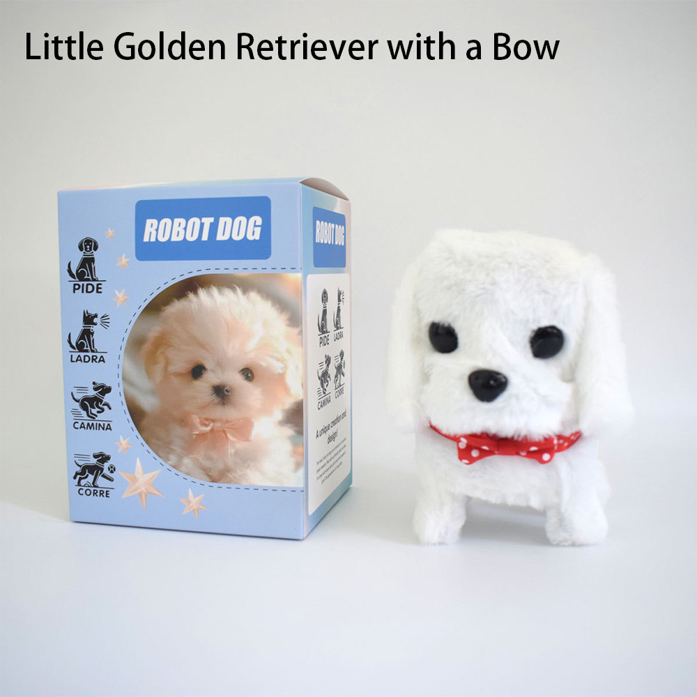 My Realistic Robot Puppy Plush Toys Interactive Cute Dog Electric Walking Toy Dog Robot Puppy