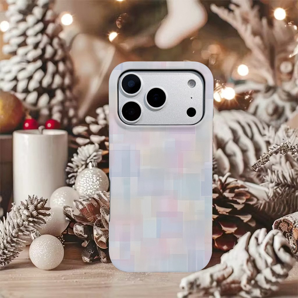 Sơ đồ khối màu Vỏ mờ nối trên và dưới cổ điển 2 trong 1 cho iPhone17 Pro Max iPhone16 Pro Max iPhone