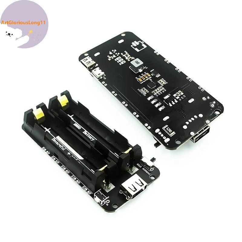 ArtGloriousLong Giá Đỡ Có Ngăn Đơn Hỗ Trợ USB 5V / 2A 3V / 1A V3 Pin Sạc Mô Đun Cho Raspberry Pi VN