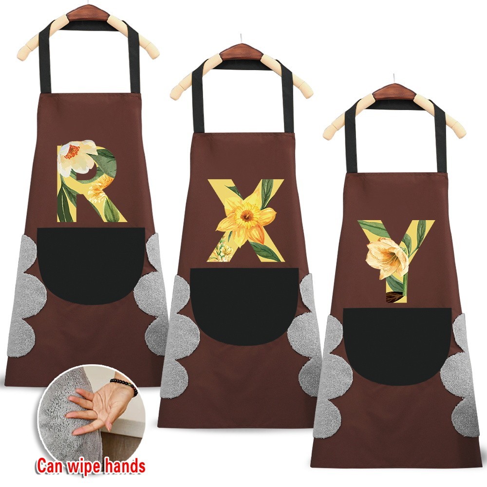 Apron Professional Kitchen Apron Restaurant Shop Attendant Work Uniform Pocket Cleaning Pinafort Flo