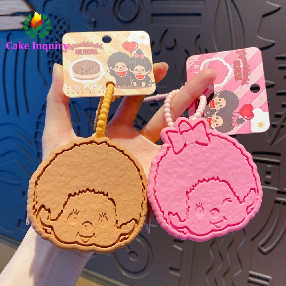 SAHRAI Monkiki Búp Bê Móc Khóa, Quà Tặng Trang Sức Silicon Monkiki Búp Bê Ví Đựng Tiền Xu, Sáng Tạo 